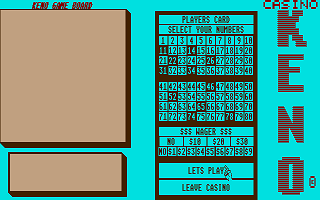 Keno atari screenshot